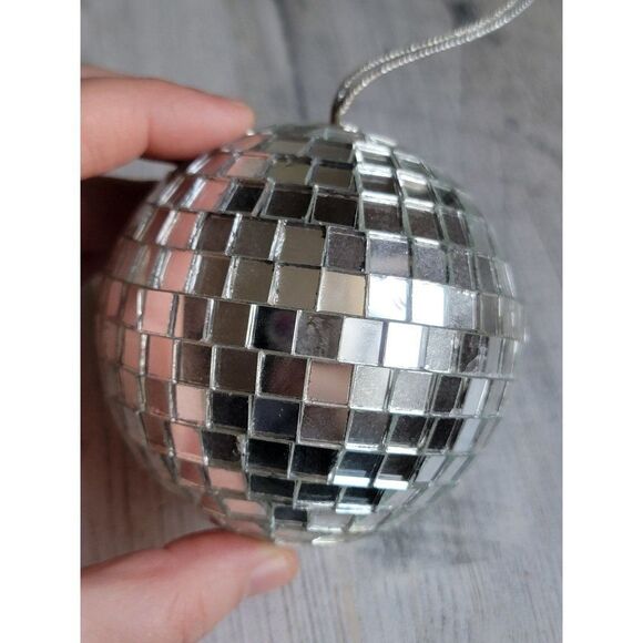 Rustic vintage disco ball ornament Xmas party unique - Picture 7 of 13